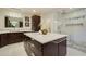 Bathroom featuring a large island vanity, modern fixtures, and walk-in shower at 201 Windflower Ct, Canton, GA 30115