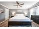 King size bed in spacious main bedroom at 4297 Earney Rd, Woodstock, GA 30188