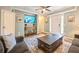 Comfortable living room featuring modern decor, large television, and a front door entrance at 4297 Earney Rd, Woodstock, GA 30188