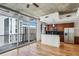 Modern open kitchen with stainless steel appliances and city view at 44 Peachtree Nw Pl # 1828, Atlanta, GA 30309