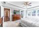 Large main bedroom with ceiling fan, TV, and windows offering a comfortable retreat at 115 Greenbrier Way, Canton, GA 30114