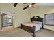 Bedroom featuring a king bed, a ceiling fan, lots of natural light, and an ensuite bathroom at 3457 Winter Wood Cv, Marietta, GA 30062