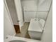 Bathroom with double vanity, shower, and large mirror at 720 Crestwell Sw Cir, Atlanta, GA 30331