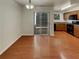 Dining area with hardwood floors and access to the kitchen at 720 Crestwell Sw Cir, Atlanta, GA 30331
