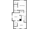 Second floor plan showing primary bedroom, two additional bedrooms, and laundry at 720 Crestwell Sw Cir, Atlanta, GA 30331