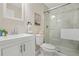 Clean bathroom, featuring a walk-in shower and white vanity at 2060 Westwood Ave, Atlanta, GA 30310