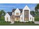 Two-story home features white brick, a gray accent, and a welcoming front porch at 954 Carl Sanders Dr, Acworth, GA 30101
