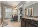 Spa-like bathroom with soaking tub, shower, and double vanity at 2671 Willow Field Se Xing # 14, Marietta, GA 30067