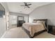 Spacious main bedroom with hardwood floors and access to the bathroom at 2671 Willow Field Se Xing # 14, Marietta, GA 30067