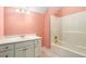 Small bathroom with a tub and shower combination at 159 Cedar Creek Rd, Cartersville, GA 30121