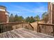 Wooden deck overlooks backyard and wooded area at 159 Cedar Creek Rd, Cartersville, GA 30121