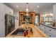 Modern kitchen island with butcher block countertop and copper sink at 416 Spring Place Ne Rd, White, GA 30184