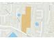 Map highlighting the property boundaries and its surroundings at 1036 Wooten Lake Nw Rd, Kennesaw, GA 30144