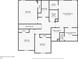 Second floor plan showcasing bedrooms, bathrooms, closets, and laundry room dimensions at 148 Oliver Dr, Locust Grove, GA 30248