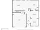 First floor plan of home layout, including living room, kitchen, bathroom, and garage dimensions at 148 Oliver Dr, Locust Grove, GA 30248