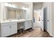 Double vanity bathroom with lots of counter space and storage at 38 Rocky Knl, Dallas, GA 30157