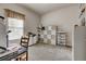 Home office with built-in shelving, desk, and chair at 5712 Overlook Cir, Powder Springs, GA 30127