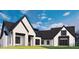 Stunning two-story home with a white exterior, black roof, and manicured lawn at 153 Palisade Dr, Rydal, GA 30171