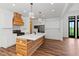 Modern kitchen with white cabinets, a large island, and stainless steel appliances at 153 Palisade Dr, Rydal, GA 30171
