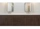 Modern bathroom with double vanity and quartz countertop at 620 Goldsmith Ct # 107, Johns Creek, GA 30022