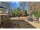 Large backyard with patio and grill at 805 Bank Se St, Smyrna, GA 30080