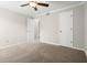Simple bedroom with carpet and two closets at 534 Granville Ct, Atlanta, GA 30328
