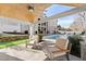Covered patio overlooking the pool and backyard at 1782 Patrick Rd, Dacula, GA 30019