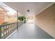 Covered patio with painted brick wall and railing at 3401 Tulip Dr, Decatur, GA 30032