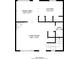 First floor plan featuring living room, kitchen, dining area, and bath at 128 Prity Ct, Mcdonough, GA 30253