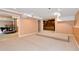 Finished basement media room with raised platform and wet bar at 1426 Greenridge Trl, Lithonia, GA 30058