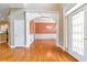 Bright entryway with hardwood floors, arched doorway, and elegant front door at 1426 Greenridge Trl, Lithonia, GA 30058