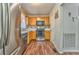 Small kitchen with stainless steel appliances at 108 Ivy Trace Ln, Dallas, GA 30157