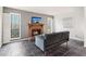 Living room with gray walls, tile floors, and a fireplace with wood mantel at 1525 Terrell Mill Se Pl # A, Marietta, GA 30067