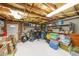 Unfinished basement area offering versatile storage options at 9545 Grande Dr, Winston, GA 30187