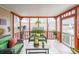 Cozy screened porch, furnished and ready for relaxing at 9545 Grande Dr, Winston, GA 30187