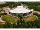 Aerial view of an outdoor amphitheater with a large stage and seating at 7210 Summit Pl, Alpharetta, GA 30009