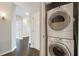 Stackable washer and dryer in convenient laundry closet at 855 Peachtree Ne St # 2914, Atlanta, GA 30308