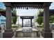 Outdoor grilling station with pergola and city views at 855 Peachtree Ne St # 2914, Atlanta, GA 30308