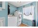 Convenient laundry room with washer, dryer, and storage at 2930 Dallas Nw St, Kennesaw, GA 30144