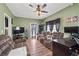 Spacious living room with a ceiling fan and comfortable furniture at 2930 Dallas Nw St, Kennesaw, GA 30144