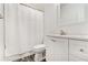 Simple bathroom with white vanity and shower/tub combo at 317 Mony Stone Ct, Smyrna, GA 30082