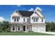Two-story white brick house with a three-car garage and brown accents at 6430 Pond View Dr, Cumming, GA 30028