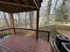 View of a wooden deck with wooded views and direct access to the backyard at 2912 Ashlyn Pointe Dr, Atlanta, GA 30340