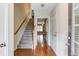 Hardwood floors and staircase leading upstairs at 2912 Ashlyn Pointe Dr, Atlanta, GA 30340