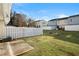 Private backyard with grass and a wooden fence at 319 Quincy Ave, Mcdonough, GA 30253