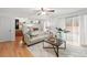 Living room with hardwood floors, a fireplace and neutral decor at 2343 Meadow Dr, Snellville, GA 30078