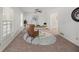 Home office with built-in desk and neutral decor at 2343 Meadow Dr, Snellville, GA 30078
