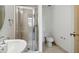 Clean bathroom with shower, toilet and sink at 3235 Roswell Ne Rd # 716, Atlanta, GA 30305