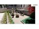 Outdoor lounge with fireplace and seating at 199 14Th Ne St # 1209, Atlanta, GA 30309