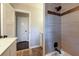 Clean bathroom, featuring a shower and updated fixtures at 3377 Bobolink Cir, Atlanta, GA 30311